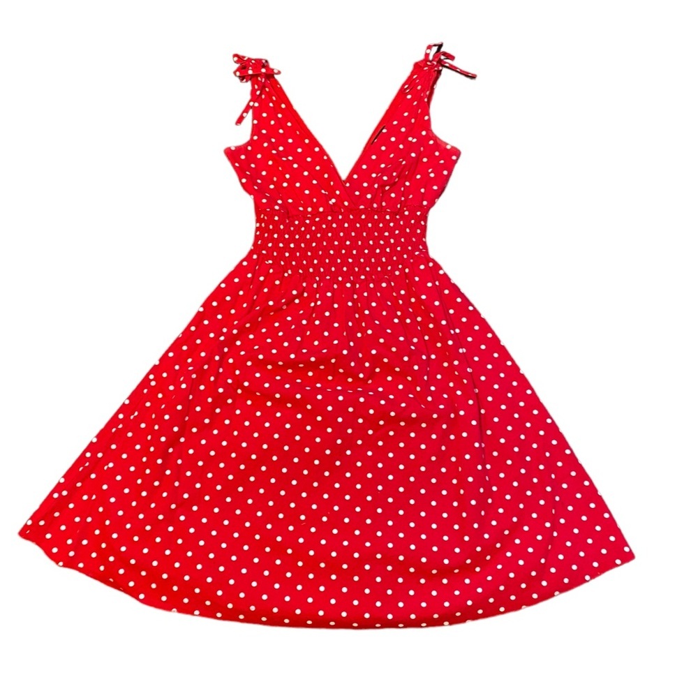 {My Michelle} Polka-dot V neckline A-Line Dress